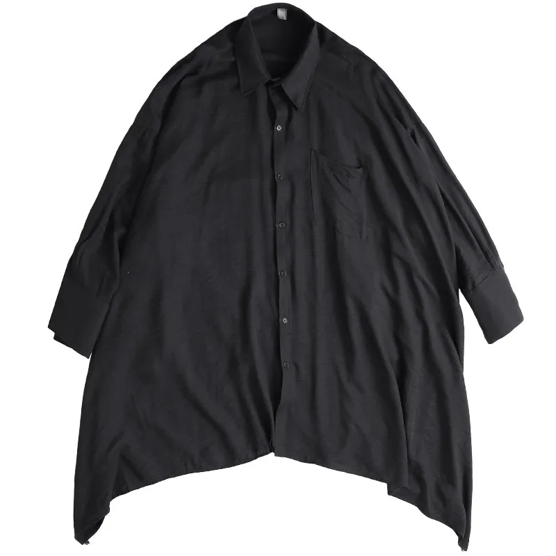 Asymmetric Loose Long-sleeve Shirt