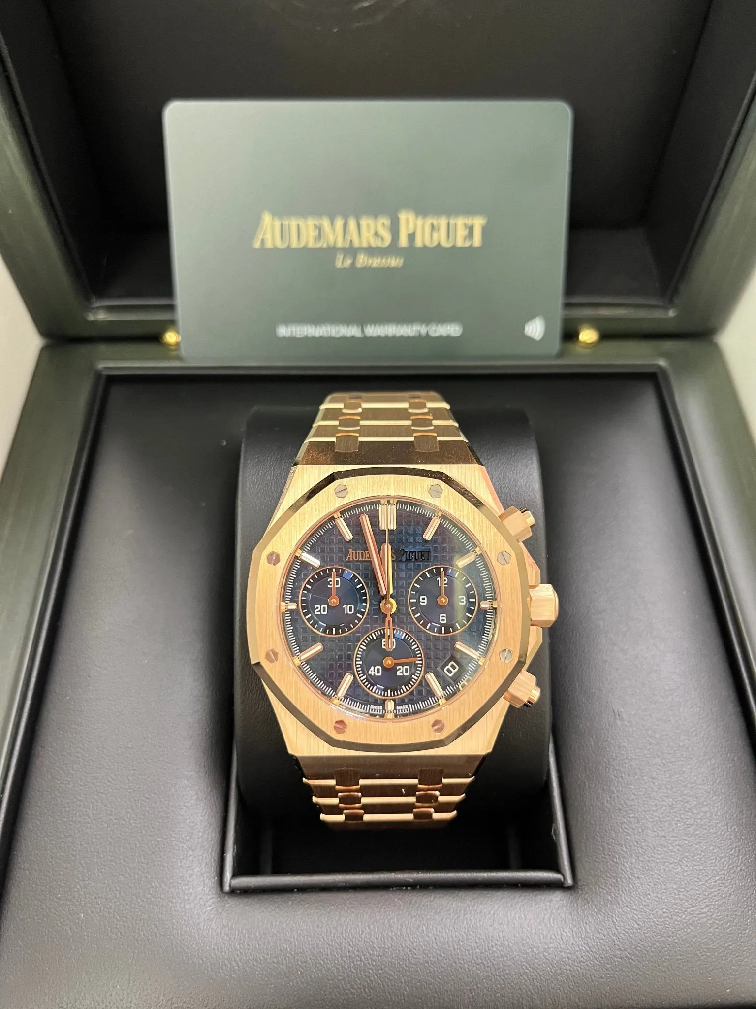 Audemars Piguet ROYAL OAK SELFWINDING CHRONOGRAPH “50TH ANNIVERSARY” Rose Gold Blue Dial REF#26240OR.OO.1320OR.01