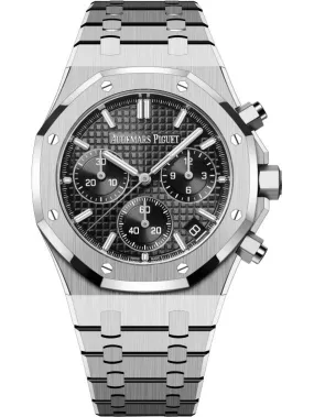 Audemars Piguet ROYAL OAK SELFWINDING CHRONOGRAPH “50TH ANNIVERSARY” STEEL BRACELET BLACK DIAL (Ref # 26240ST.OO.1320ST.02)