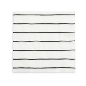 Black Frenchie Stripe Napkins SM