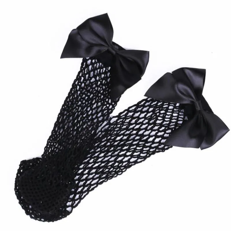 Bow Tie Fishnet Socks