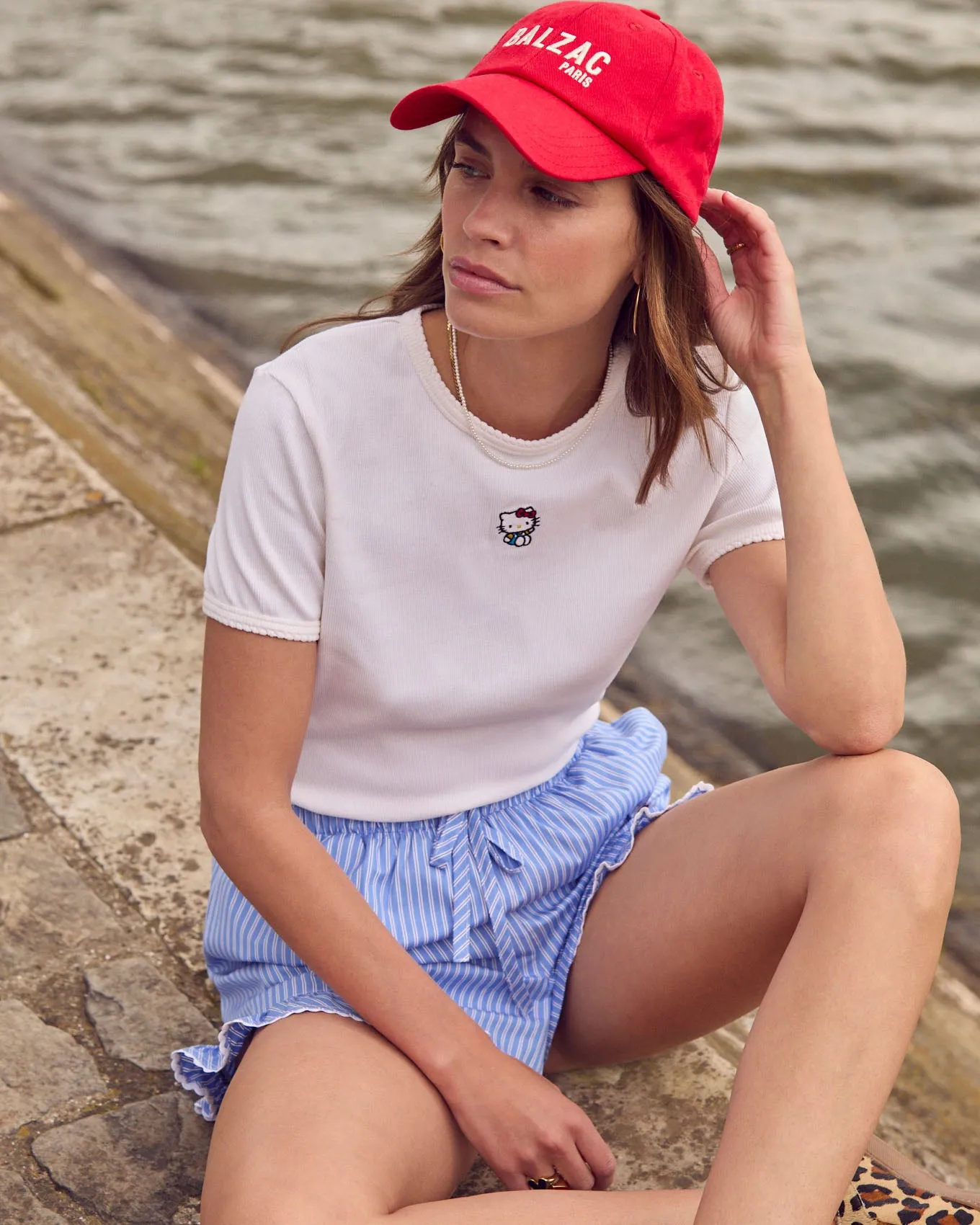 Casquette Espoir rouge & écru