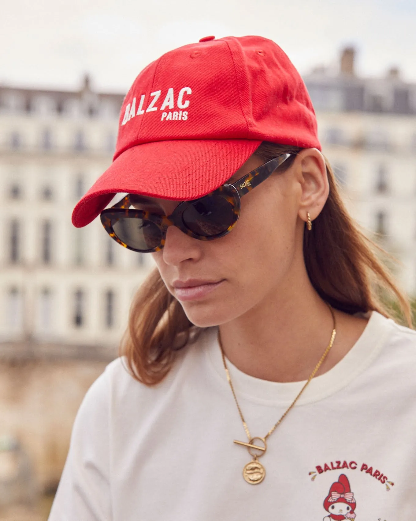 Casquette Espoir rouge & écru