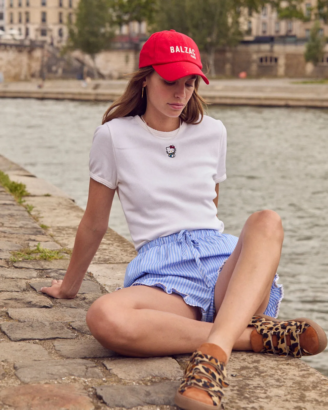 Casquette Espoir rouge & écru