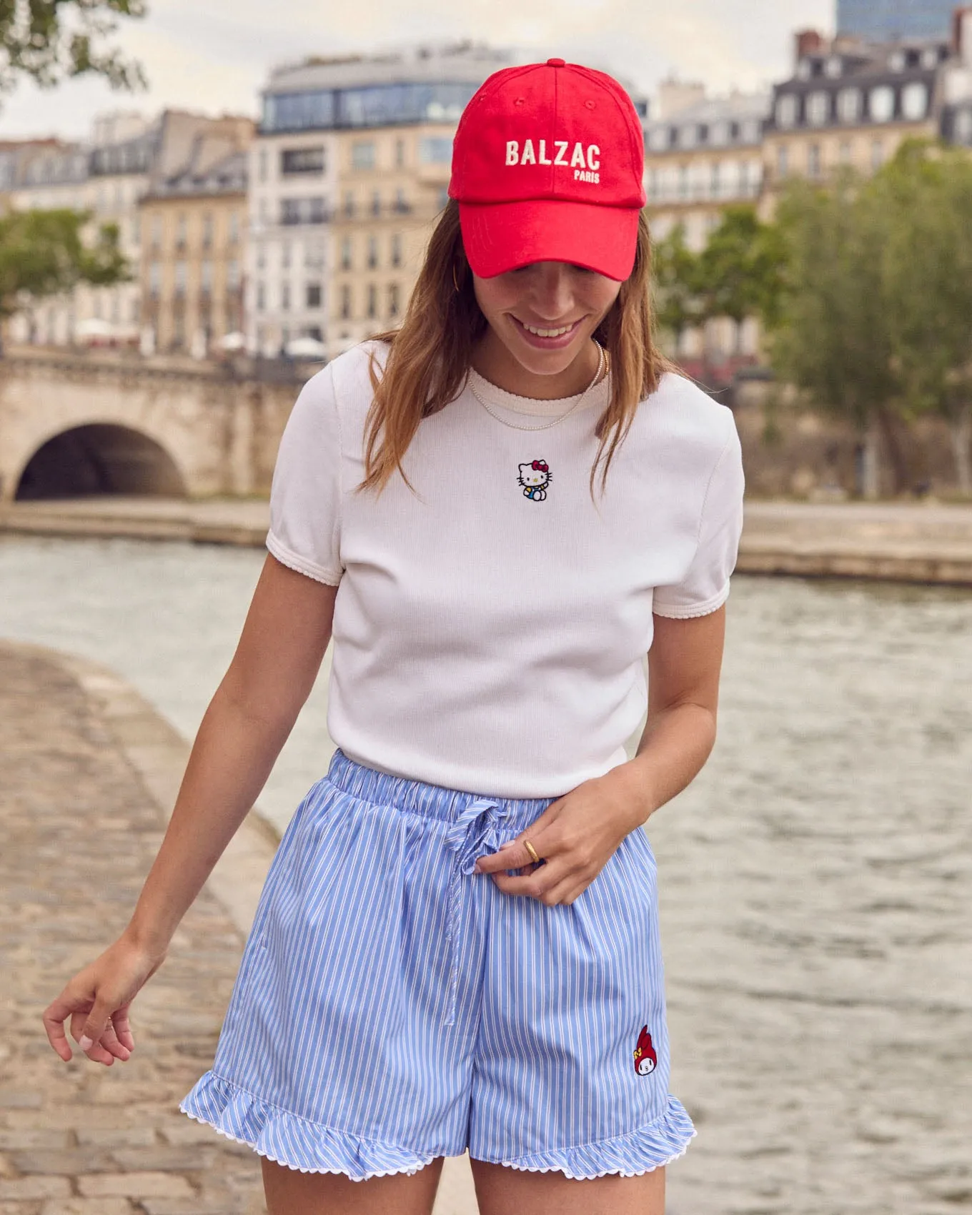 Casquette Espoir rouge & écru