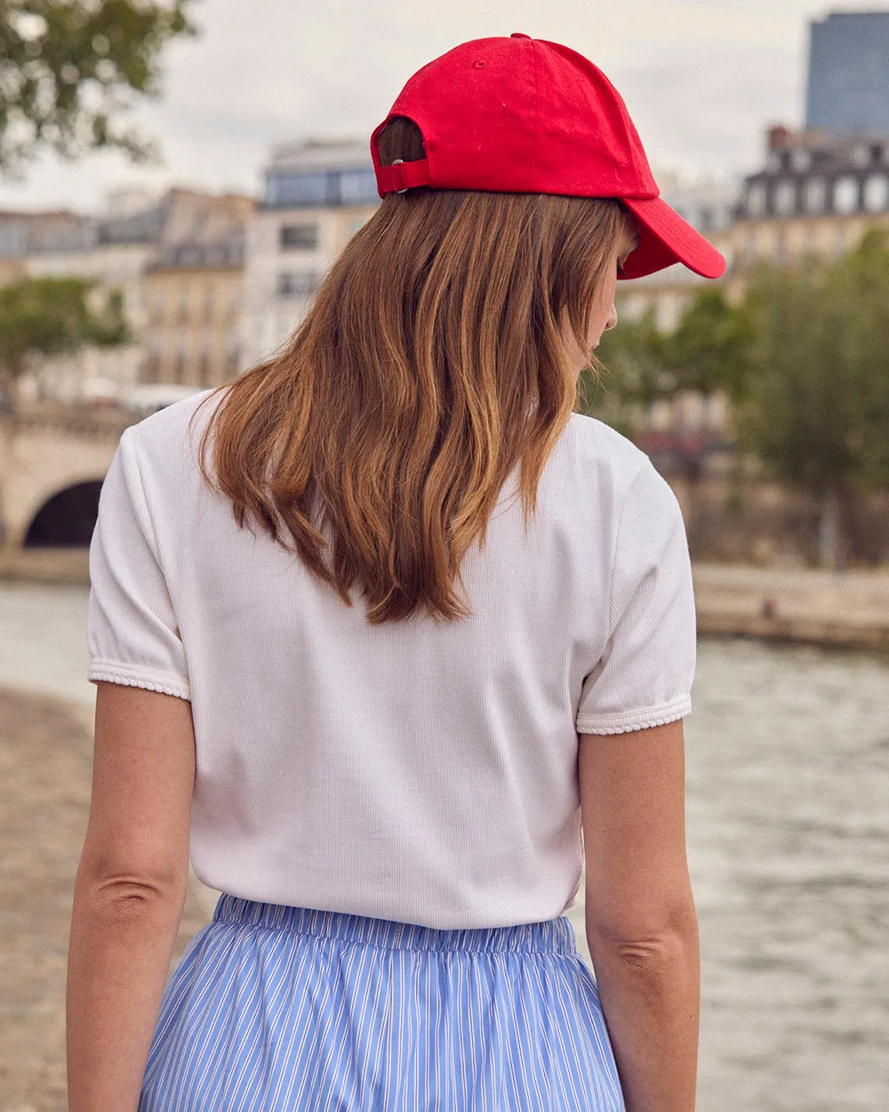 Casquette Espoir rouge & écru