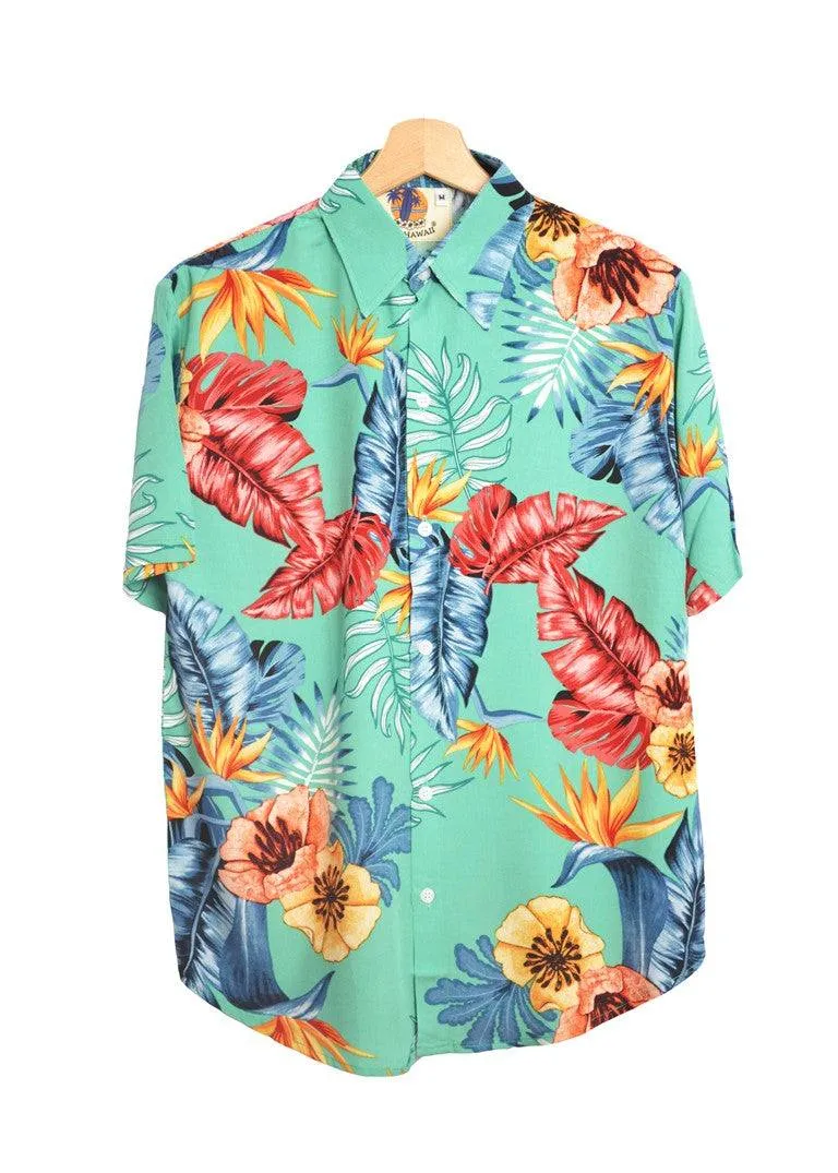 Chemise hawaienne turquoise