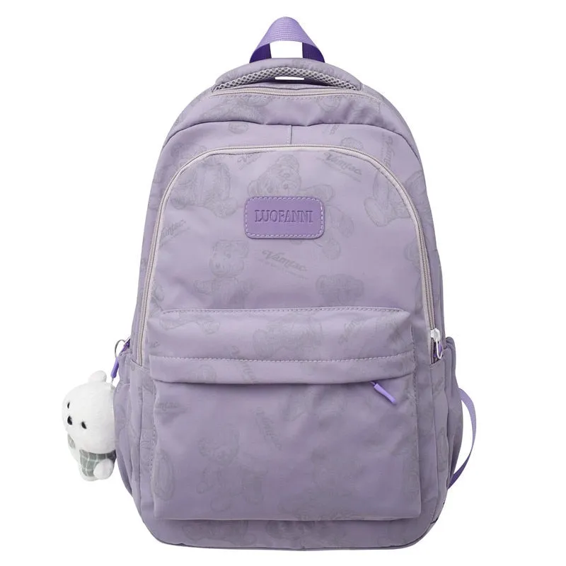 deanwangkt Fashion Big Student Laptop College Backpack Girls School Bag High Capacity Women Backpack Female Cute Leisure Travel Mochila