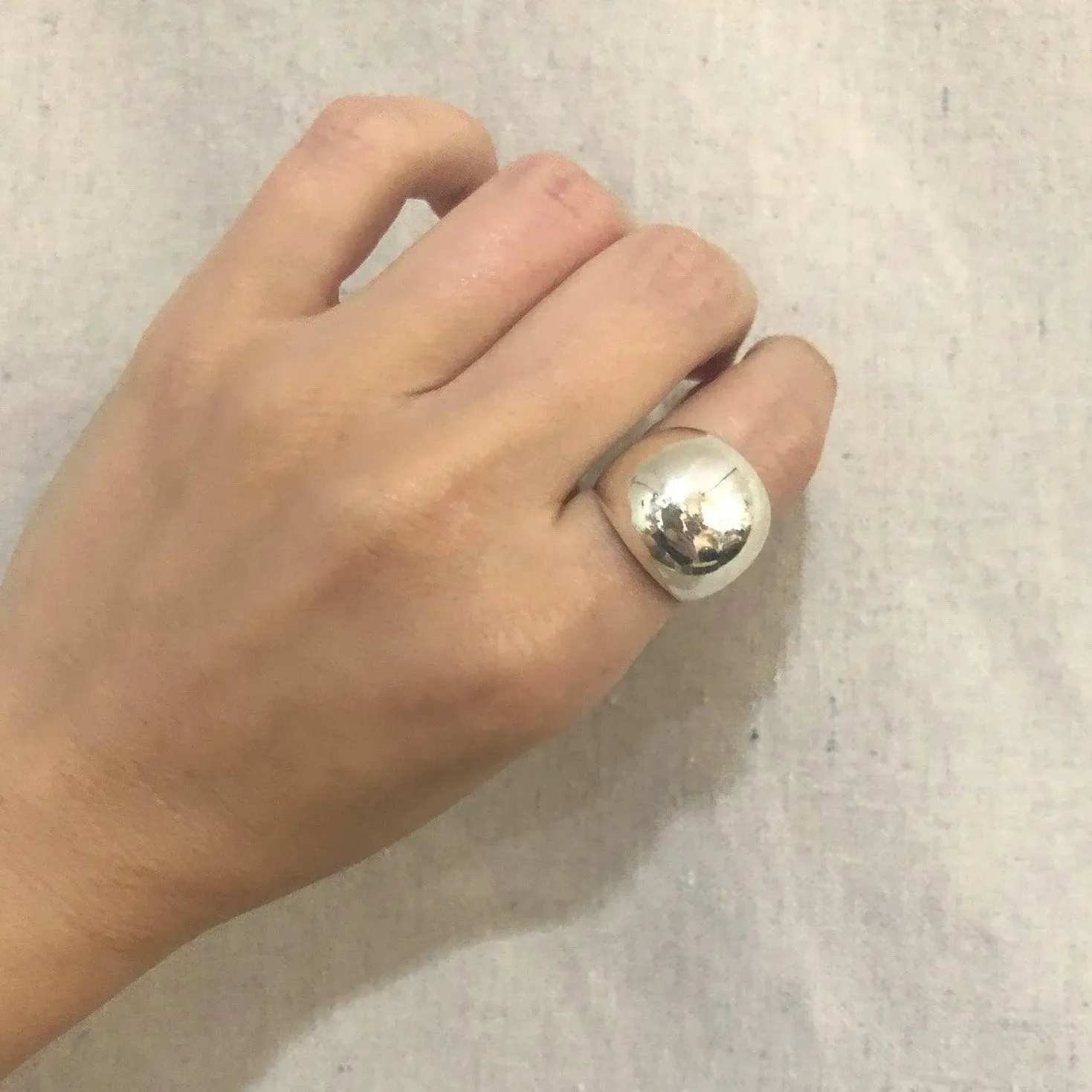 Dome Ring XL Sterling Silver