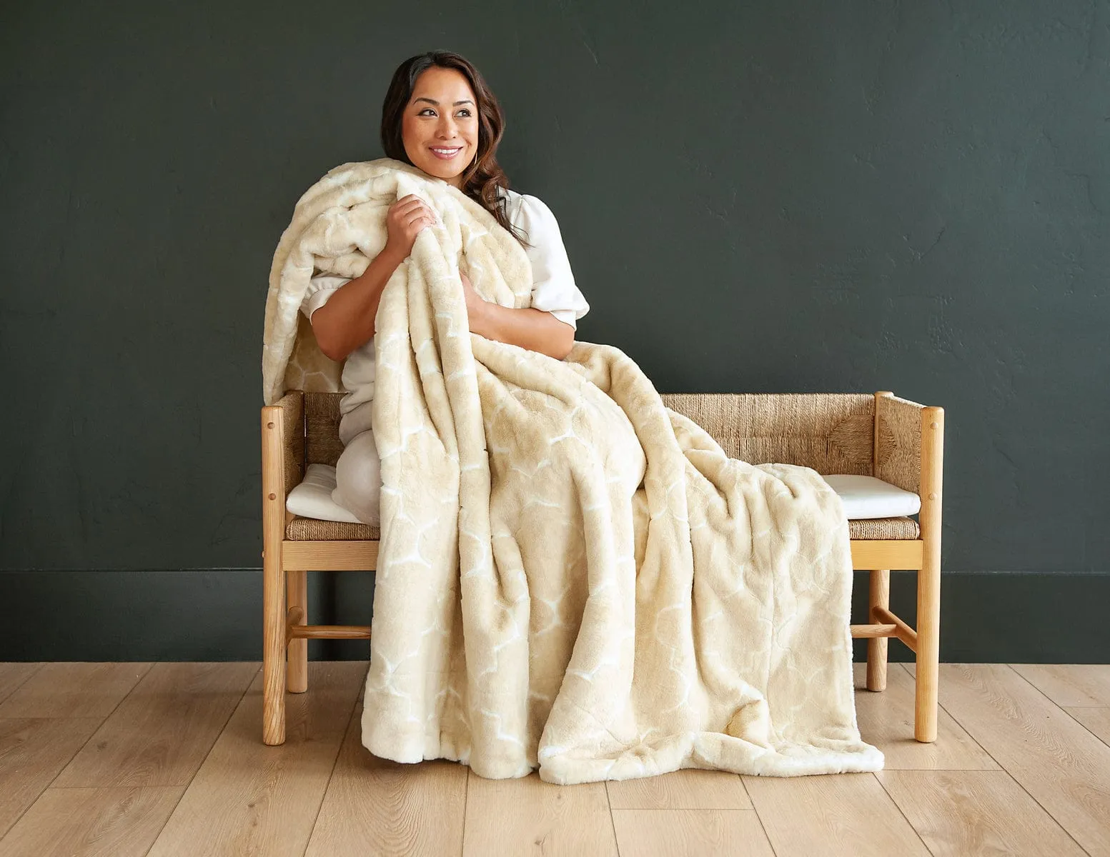 Embossed Ecru Blanket