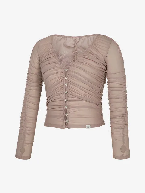 Grande Line CD526 See-through Shirring Cardigan