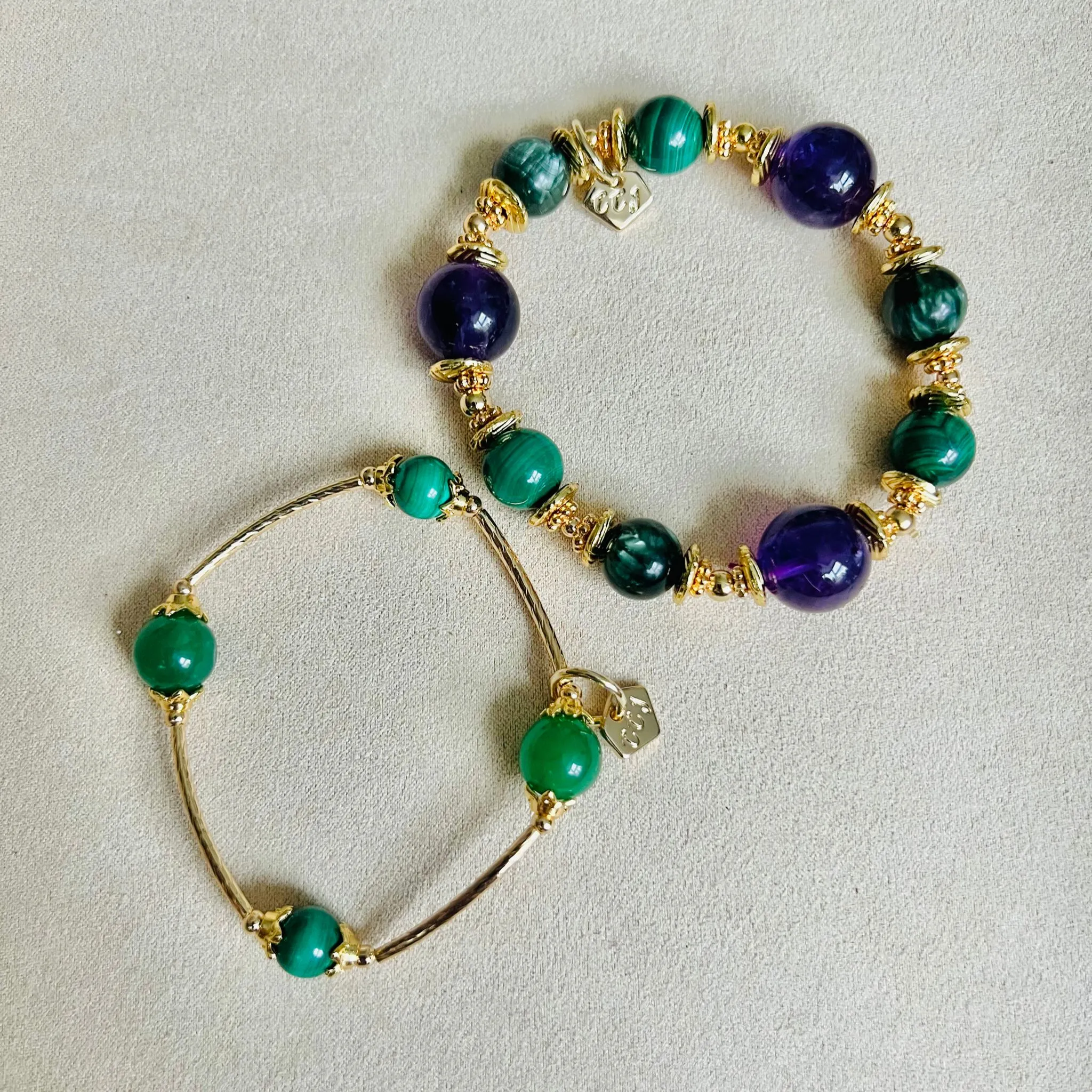 Green Aventurine & Malachite La Grace Bracelet