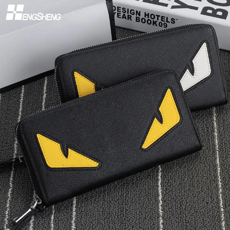 HENGSHENG Men Wallets PU Leather Men Purse Fashion Wallet Clutch Bag Long Male Wallet Hand Bag Card Holder carteira Coin Purses