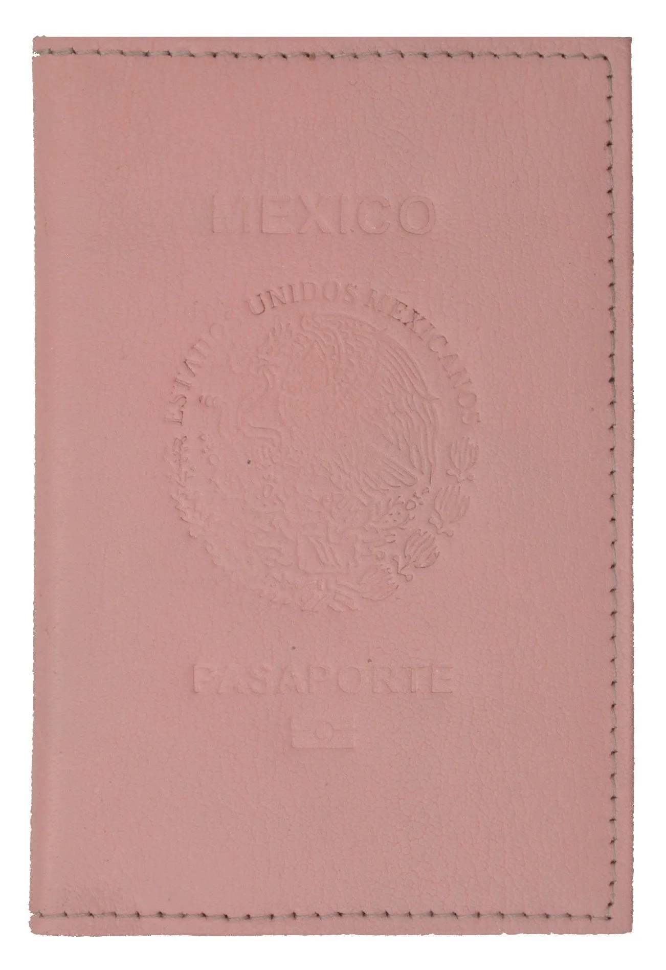 Mexican Passport Cover Genuine Leather Travel Wallet with Credit Card Slots Emblem Embossed Pasaporte 601 BLIND Mexico