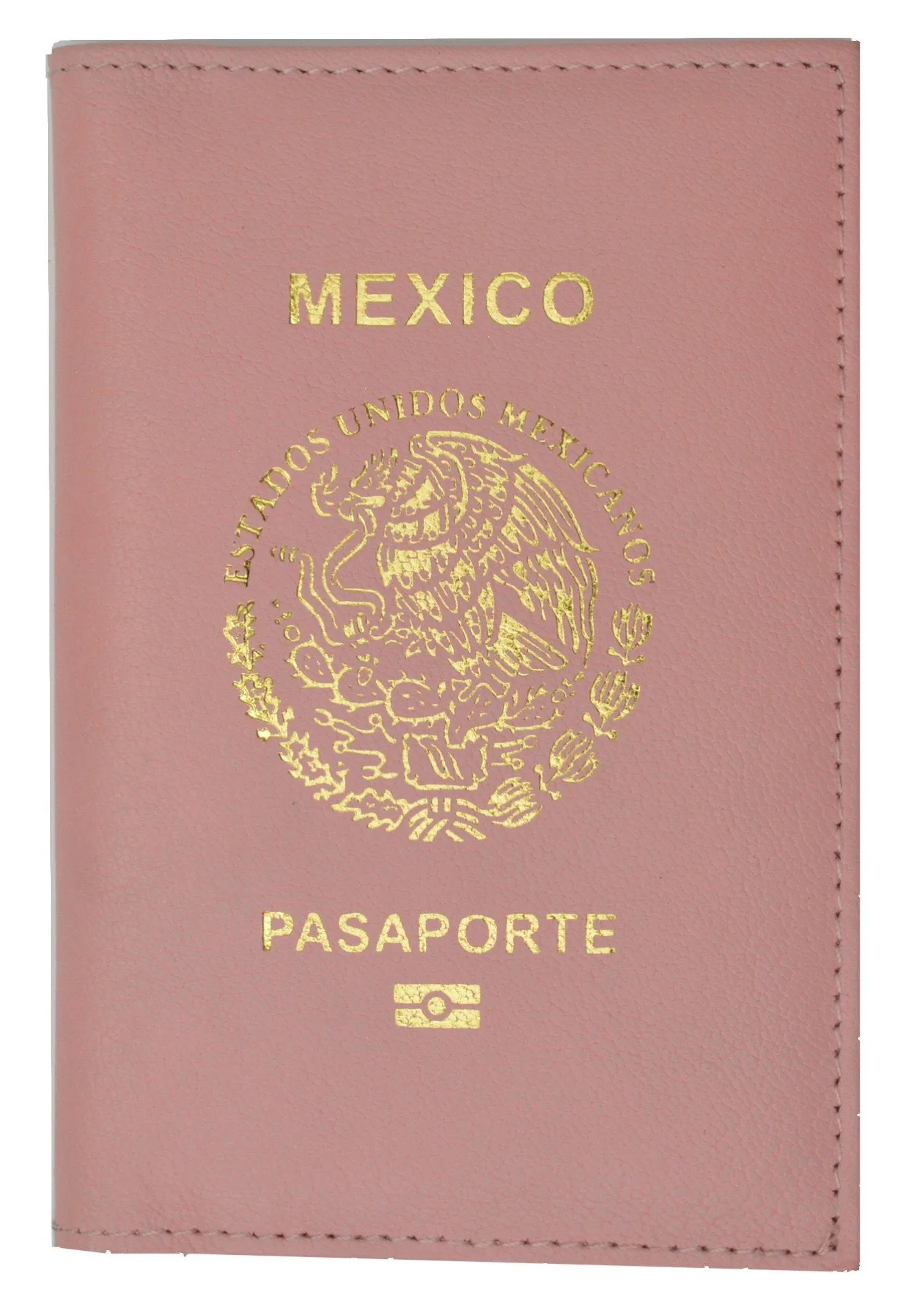 Mexico Passport Cover Genuine Leather Travel Wallet with Emblem Pasaporte 151 Mexico