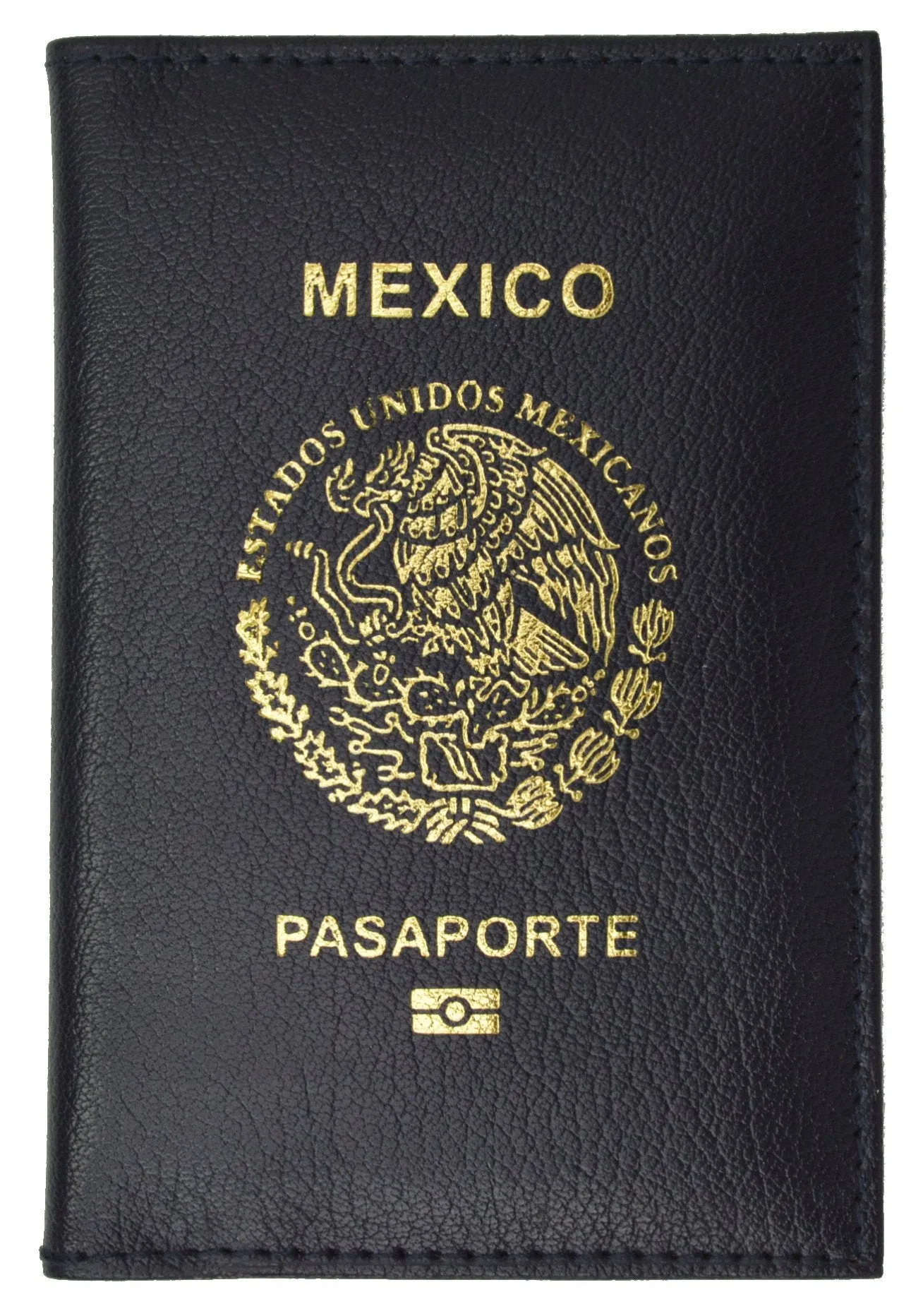 Mexico Passport Cover Genuine Leather Travel Wallet with Emblem Pasaporte 151 Mexico