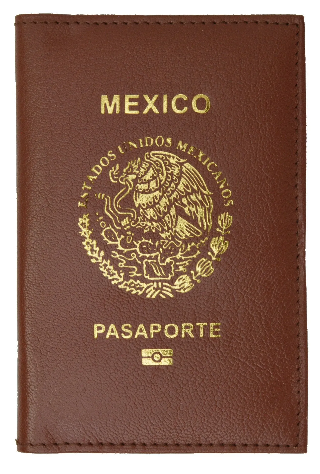 Mexico Passport Cover Genuine Leather Travel Wallet with Emblem Pasaporte 151 Mexico