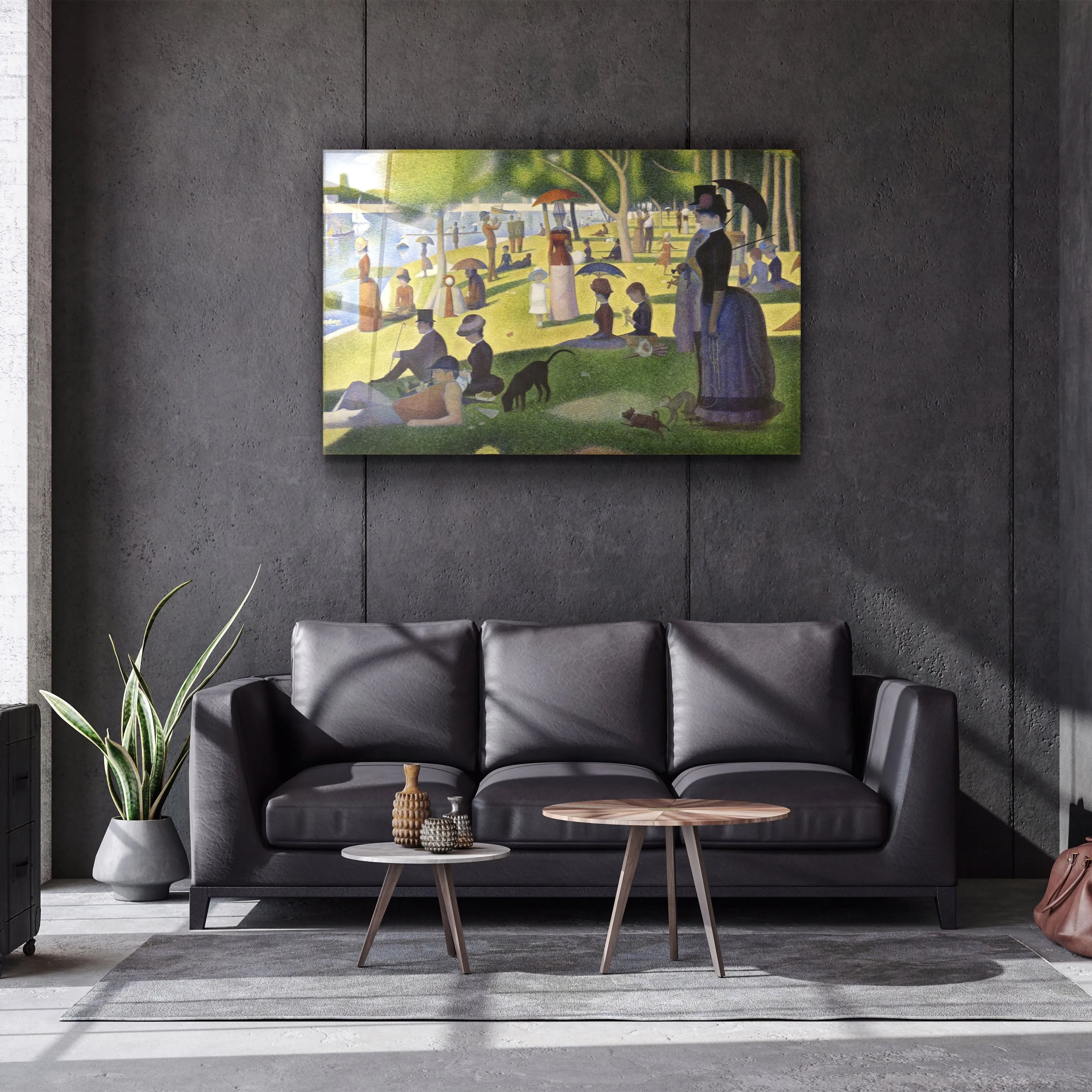 ・"A Sunday on La Grande Jatte (1884) by Georges Seurat"・Glass Wall Art