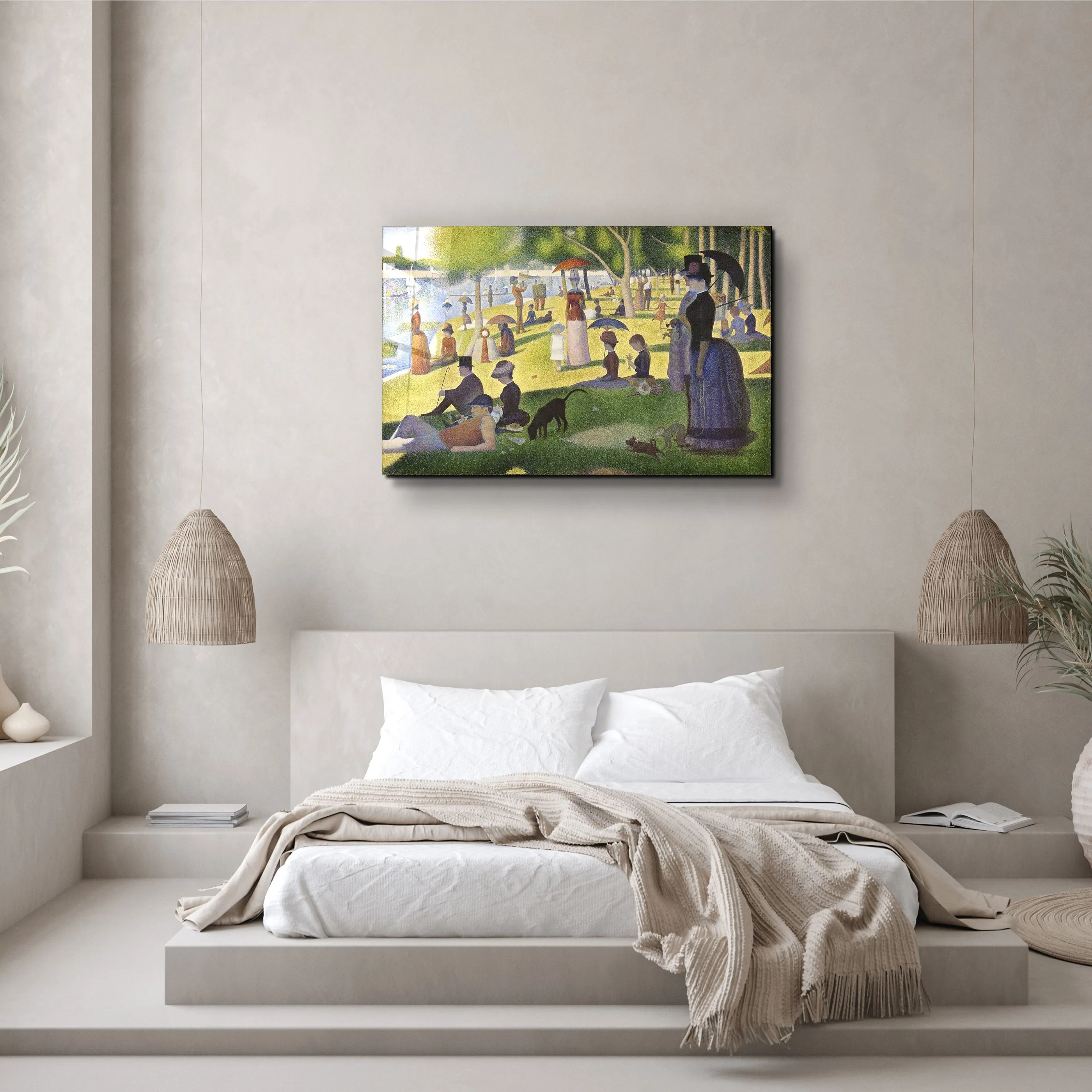 ・"A Sunday on La Grande Jatte (1884) by Georges Seurat"・Glass Wall Art