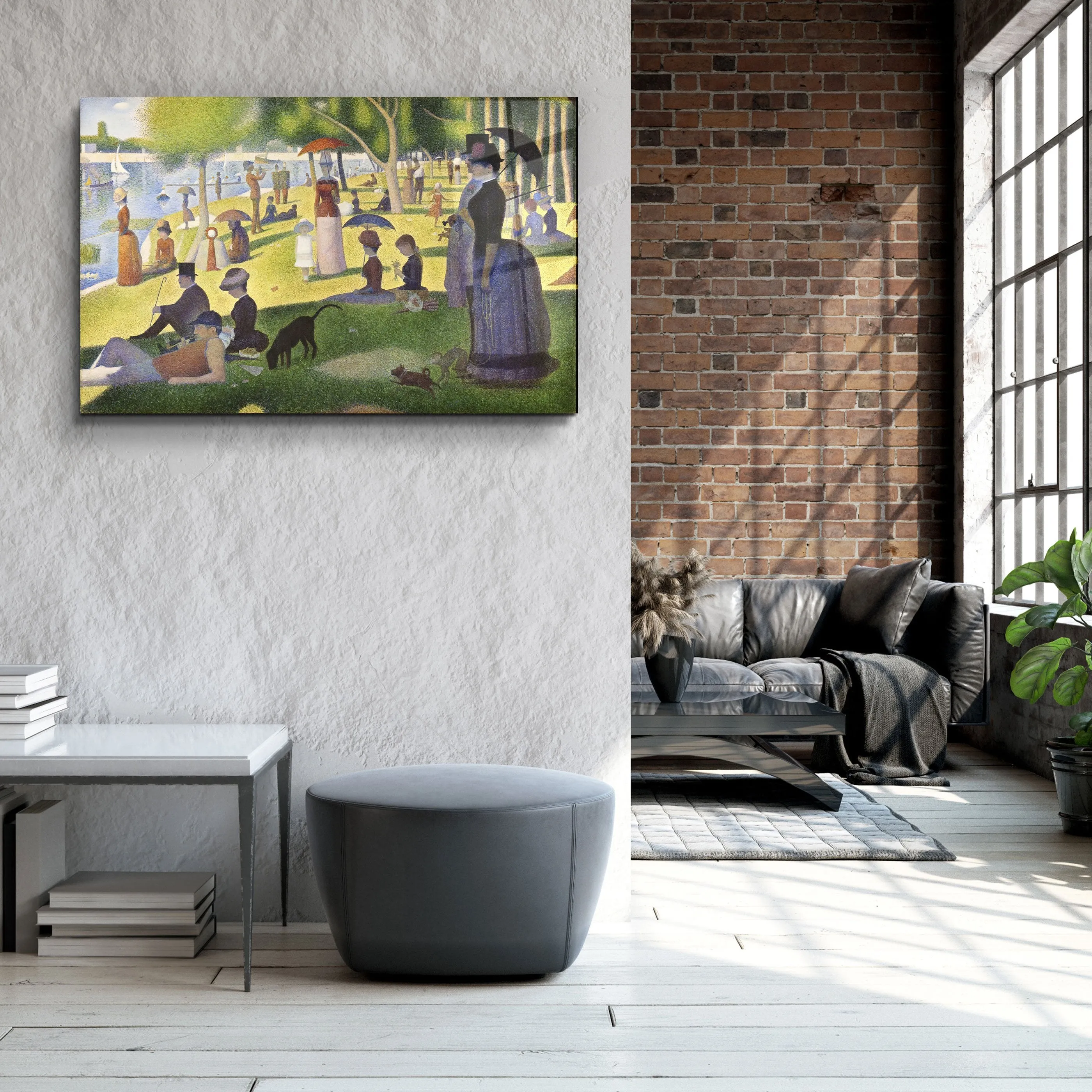 ・"A Sunday on La Grande Jatte (1884) by Georges Seurat"・Glass Wall Art