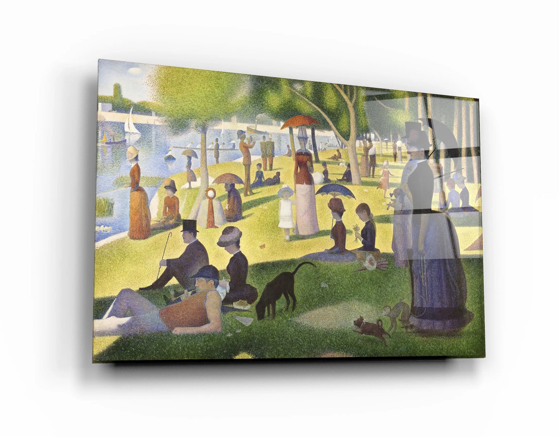 ・"A Sunday on La Grande Jatte (1884) by Georges Seurat"・Glass Wall Art