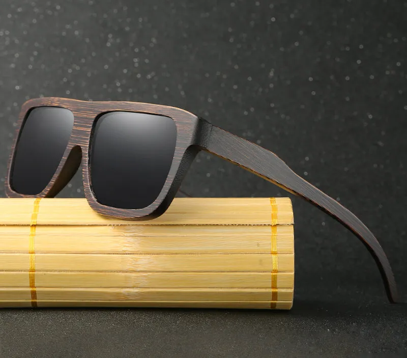 Retro style Wooden Frame Sunglasses