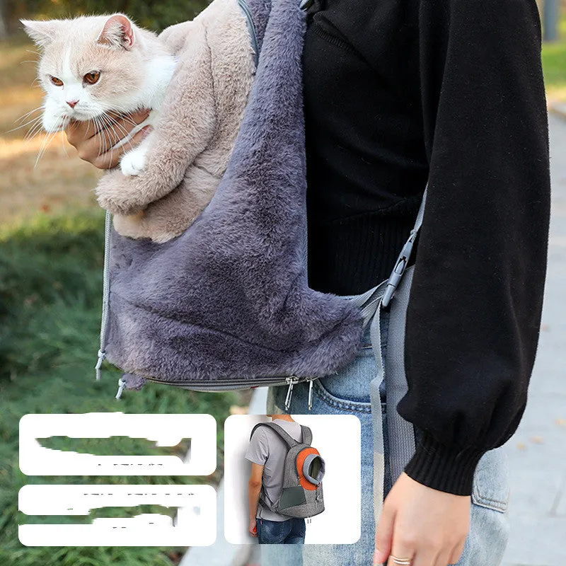 Solid Color Carrying Cat Bag For Dogs Out There / Bolsa de transporte para gatos de color sólido para perros